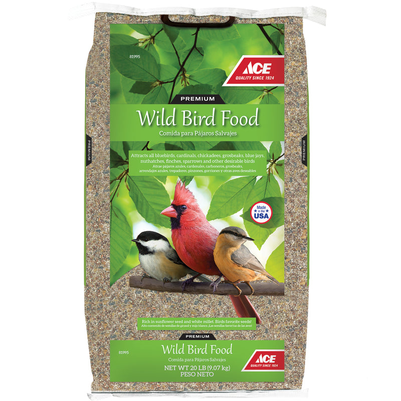 Load image into Gallery viewer, Ace Premium Assorted Species Milo and Corn Wild Bird Food 20 lb
