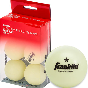 Franklin Sports Glow-In-The-Dark Table Tennis Balls - 6 Packs