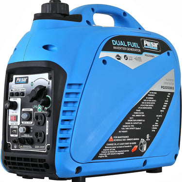 Pulsar 2,200W Portable Dual Fuel Quiet Inverter Generator with USB Outlet & Parallel Capability, CARB Compliant, PG2200BiS