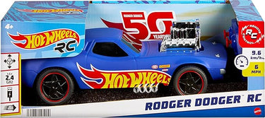Hot Wheels 1:16 Scale RC Rodger Dodger USB-Rechargeable Toy Car, Battery-Operated Remote Control