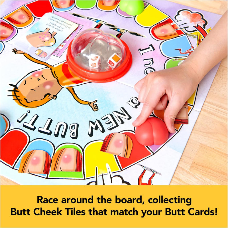 Load image into Gallery viewer, Spin Master Games I Need a New Butt! The Game, Based on The Book with Butt Popper and Butt Cheek Tiles Fun Game for Family Game Night, for Kids Ages 5 and up
