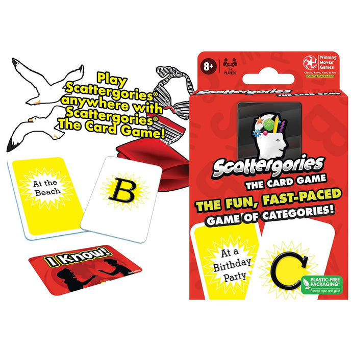 Scattergories The Card Game, Fast-Paced Play At Once Card Game of Categories, for 2 or More Players, Ages 8+