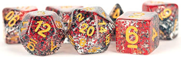 Particle Dice: Red and Black 16mm Poly Dice Set