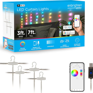 Enbrighten Basics USB-Powered LED Curtain Smart Lights