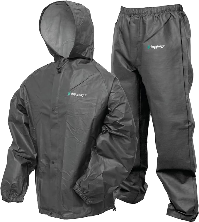 Load image into Gallery viewer, FROGG TOGGS Men&#39;s Pro Lite Rain Suit, Waterproof, Breathable, Dependable Wet Weather Protection XL/2XL CARBON
