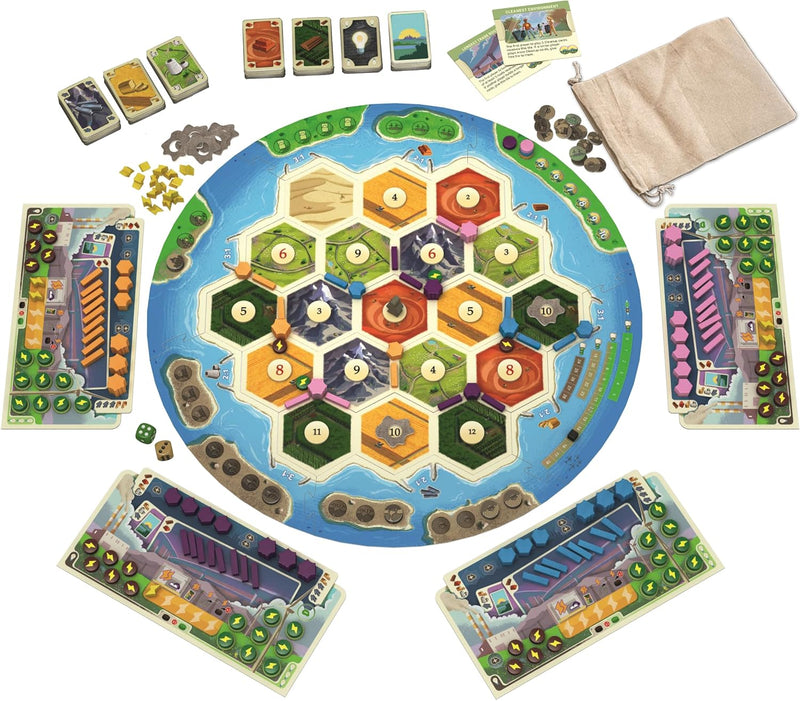 Load image into Gallery viewer, CATAN New Energies Board Game - Sustainable Resources &amp; Strategy, Classic Gameplay with a Modern Twist! Family Game for Kids and Adults, Ages 12+, 3-4 Players, 90 Min Playtime, Made by CATAN Studio
