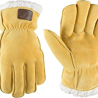 Wells Lamont Unisex Split Deerskin Gloves (Tan) Size S