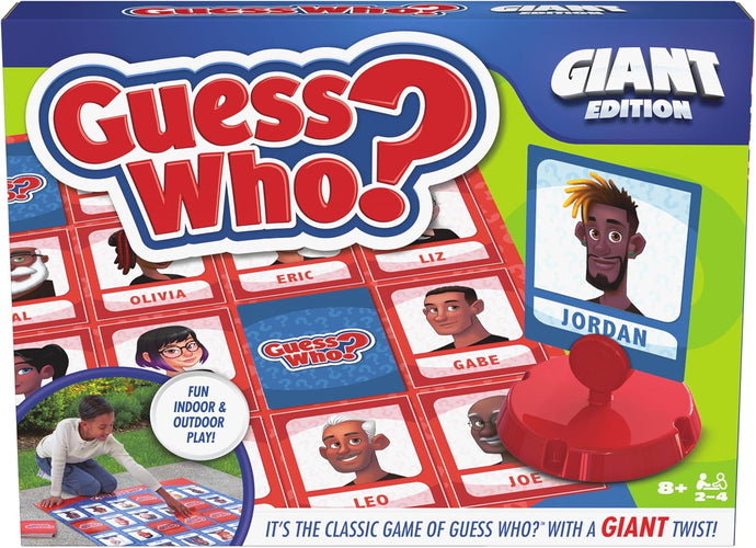 Spin Master Games, Guess Who? Giant Edition, Family Game for Indoor & Outdoor Fun with Big Oversized Board, for Family and Kids, 2-4 Players, Ages 6 & Up