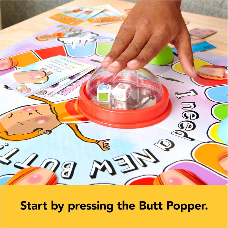 Load image into Gallery viewer, Spin Master Games I Need a New Butt! The Game, Based on The Book with Butt Popper and Butt Cheek Tiles Fun Game for Family Game Night, for Kids Ages 5 and up
