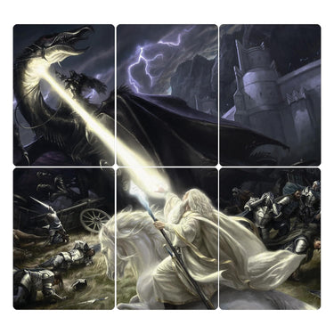 Magic The Gathering The Lord of The Rings: Tales of Middle-Earth Scene Box - Gandalf in Pelennor Fields (6 Scene Cards, 6 Art Cards, 3 Set Boosters + Display Easel)