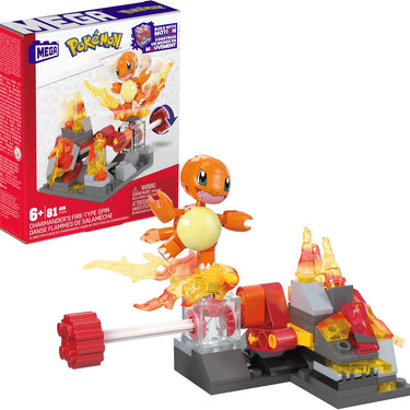 MEGA Pokémon Charmander's Fire-Type Spin Building Toy Kit