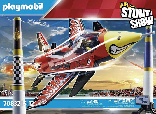 Air Stunt Show 70832 Eagle Jet, Toy Plane with Wind-up Motor, Aeroplane Toy for 5+ Year Olds