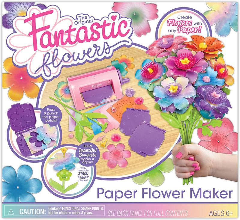 Load image into Gallery viewer, PlayMonster Fantastic Flowers -- Classic Paper Flower Arts and Craft Kit for Making Custom DIY Bouquets -- for Ages 6+
