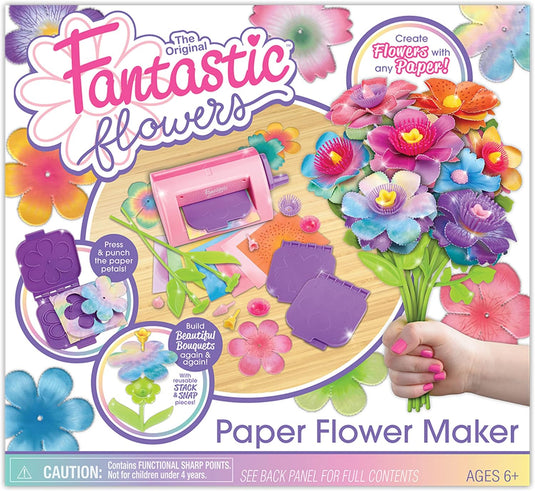 PlayMonster Fantastic Flowers -- Classic Paper Flower Arts and Craft Kit for Making Custom DIY Bouquets -- for Ages 6+