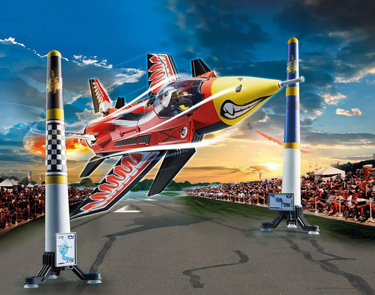 Air Stunt Show 70832 Eagle Jet, Toy Plane with Wind-up Motor, Aeroplane Toy for 5+ Year Olds