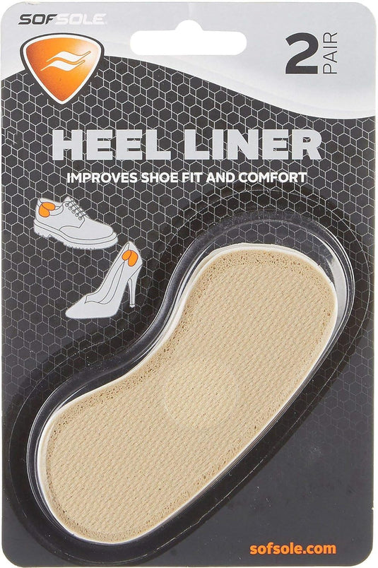 Sof Sole Heel Liner Cushions for Improved Shoe Fit and Comfort,