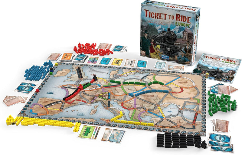 Load image into Gallery viewer, Ticket to Ride Europe Board Game - Embark on a Railway Adventure Across the Continent! Fun Family Strategy Game for Kids &amp; Adults, Ages 8+, 2-5 Players, 30-60 Min Playtime, Made by Days of Wonder
