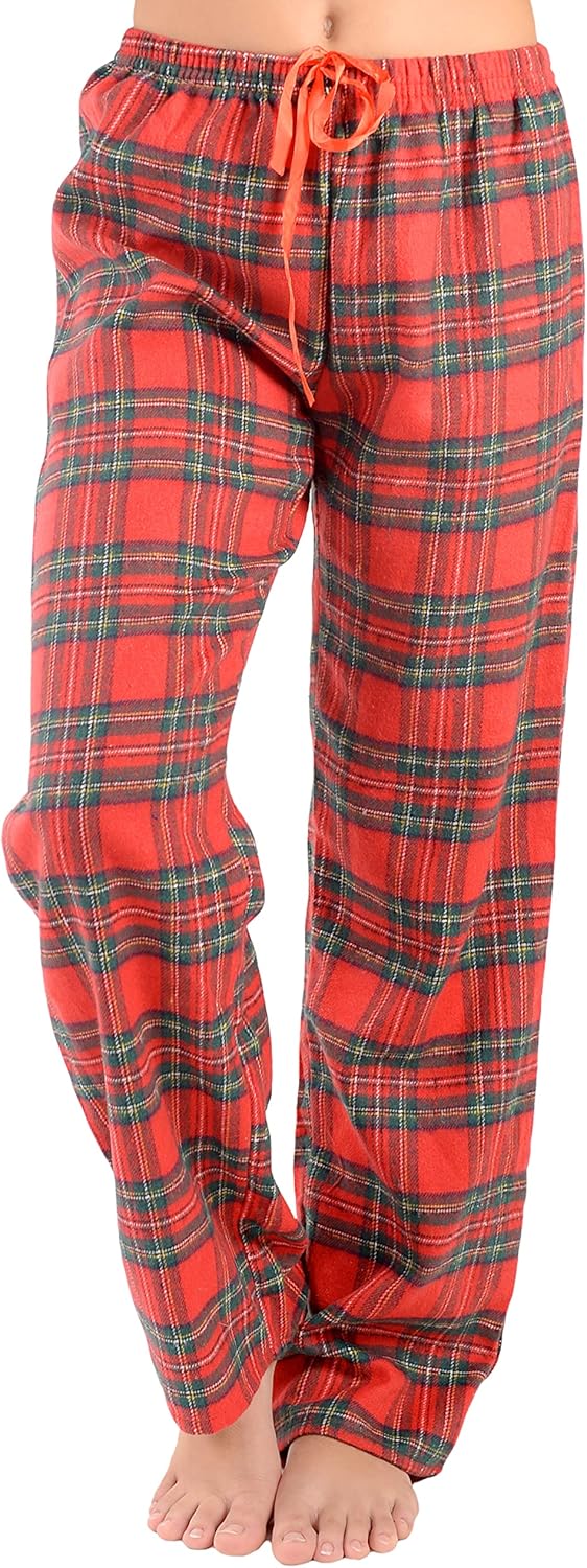 Load image into Gallery viewer, Carnival Intimates Women&#39;s 2 Pack Flannel Lounge Pajama Sleep Pants, Pink/Red Plaid
