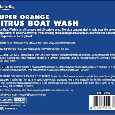 Starbrite Super Orange Concentrated Citrus Boat Wash