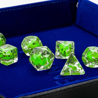 FanRoll Dragon StormTM Inclusion Resin Dice Set: Green Dragon