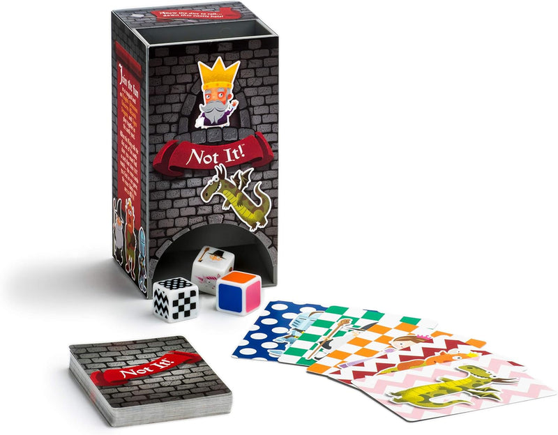 Load image into Gallery viewer, Not It Dice Games for Kids Strategy Game for Family Night Fun Card Game Stocking Stuffer Gift 3+ Players Ages 6+ Castle Land
