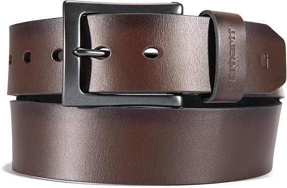 Load image into Gallery viewer, Carhartt Men&#39;s 38 Rugged Burnshed Leather Box Belt - Brown
