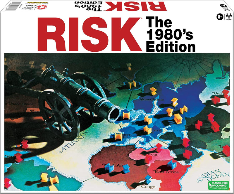 Load image into Gallery viewer, Risk The 1980&#39;s Edition With Original 1980&#39;s Artwork and Components by Winning Moves Games USA, Strategy Board Game of World Domination for 2 to 6 Players, Ages 8+
