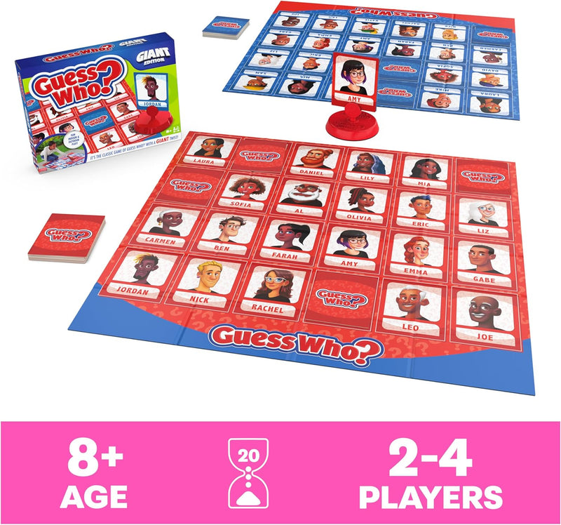 Load image into Gallery viewer, Spin Master Games, Guess Who? Giant Edition, Family Game for Indoor &amp; Outdoor Fun with Big Oversized Board, for Family and Kids, 2-4 Players, Ages 6 &amp; Up
