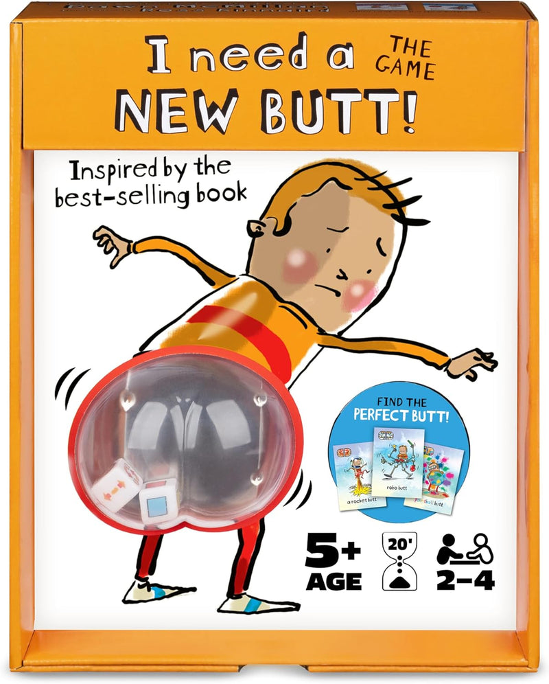 Load image into Gallery viewer, Spin Master Games I Need a New Butt! The Game, Based on The Book with Butt Popper and Butt Cheek Tiles Fun Game for Family Game Night, for Kids Ages 5 and up
