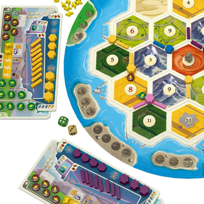 Load image into Gallery viewer, CATAN New Energies Board Game - Sustainable Resources &amp; Strategy, Classic Gameplay with a Modern Twist! Family Game for Kids and Adults, Ages 12+, 3-4 Players, 90 Min Playtime, Made by CATAN Studio
