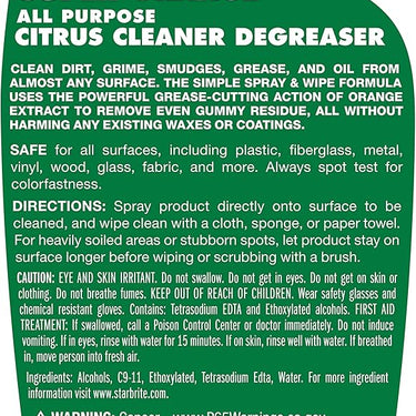 Star Brite Super Orange All-Purpose Citrus Cleaner Degreaser