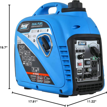 Pulsar 2,200W Portable Dual Fuel Quiet Inverter Generator with USB Outlet & Parallel Capability, CARB Compliant, PG2200BiS