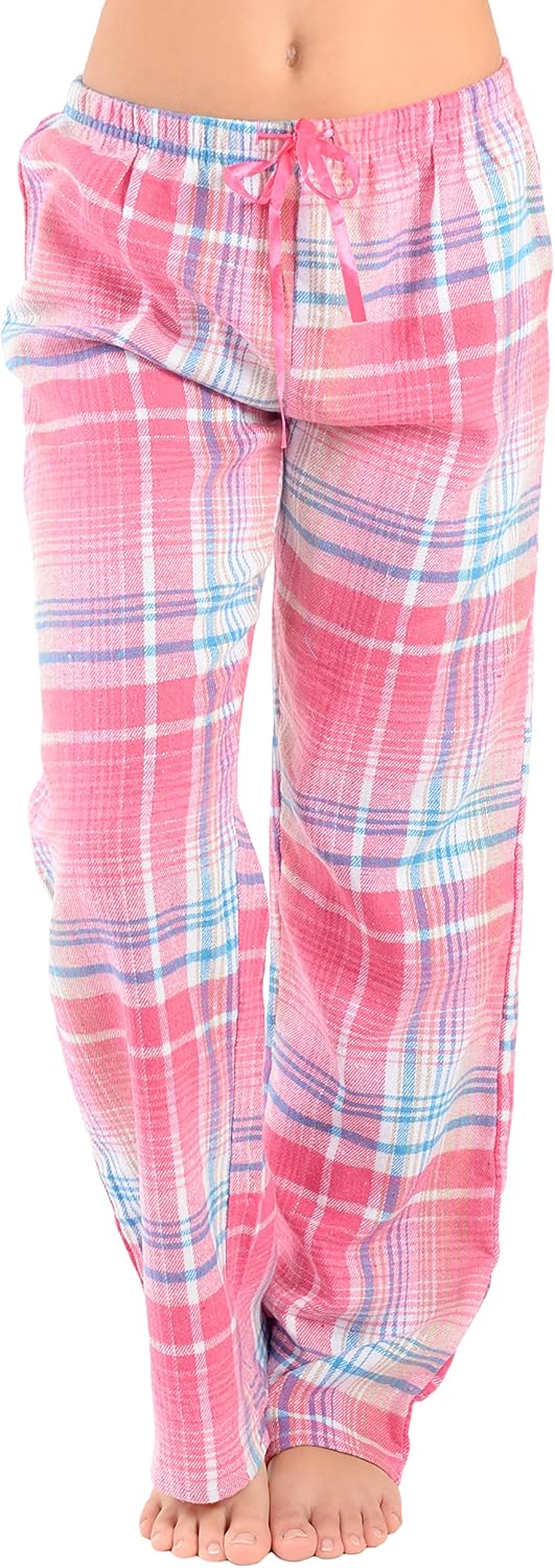 Load image into Gallery viewer, Carnival Intimates Women&#39;s 2 Pack Flannel Lounge Pajama Sleep Pants, Pink/Red Plaid
