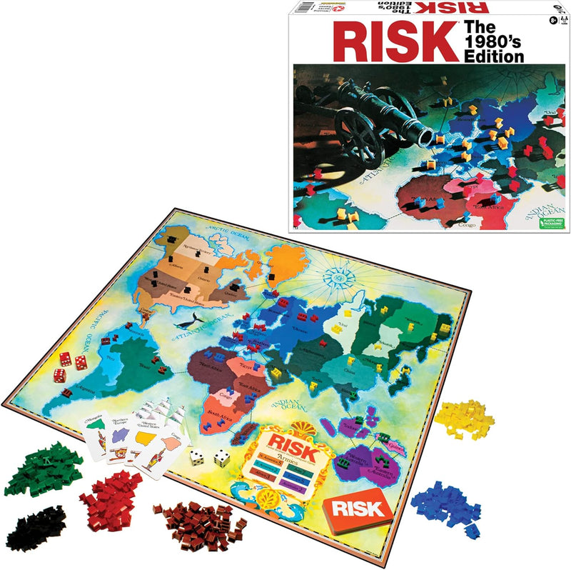 Load image into Gallery viewer, Risk The 1980&#39;s Edition With Original 1980&#39;s Artwork and Components by Winning Moves Games USA, Strategy Board Game of World Domination for 2 to 6 Players, Ages 8+
