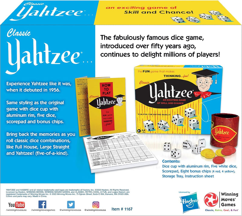 Load image into Gallery viewer, Classic Yahtzee with Retro Artwork, An Exciting Game Of Skill And Chance with Original Components, by Winning Moves Games USA, for Ages 8 and Up, 2 or More Players
