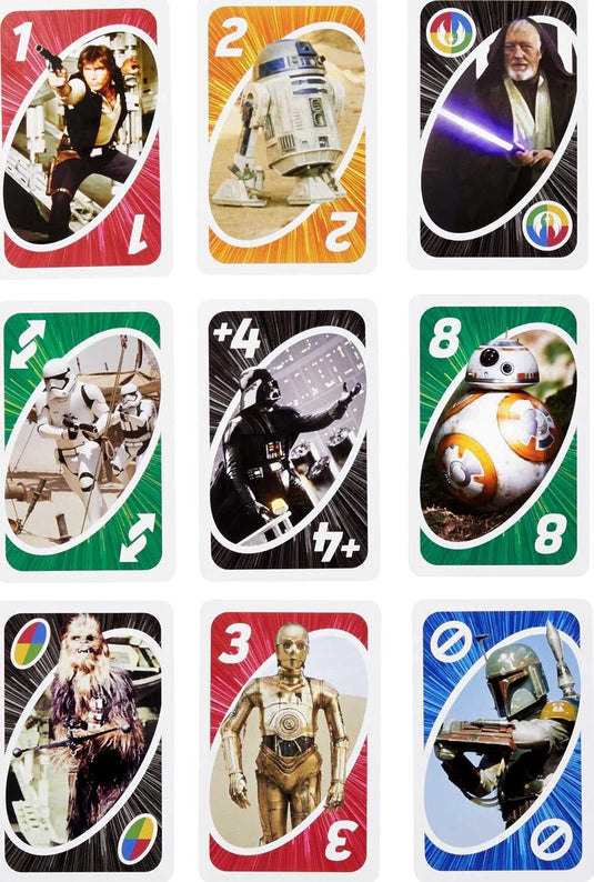 Mattel Games UNO Star Wars Card Game for Kids & Family with Themed Deck & Special Rule, 2-10 Players