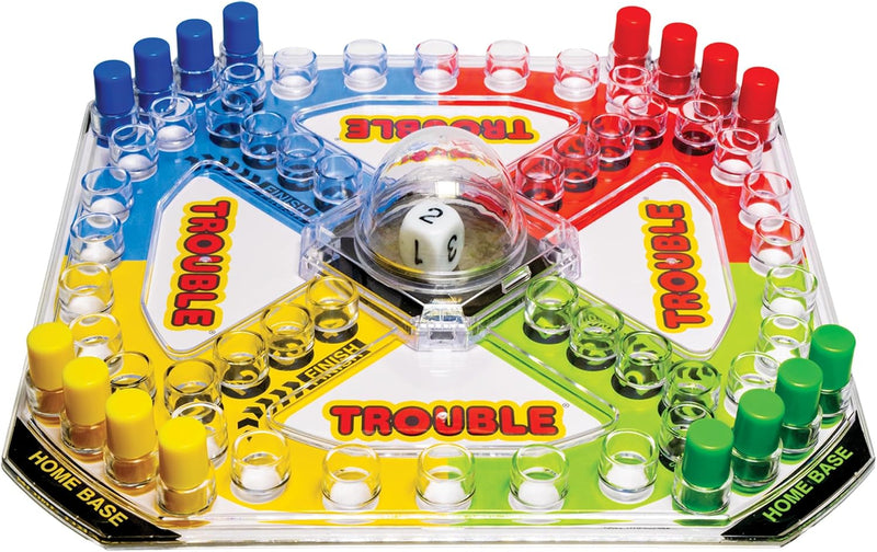Load image into Gallery viewer, Classic Trouble with Retro Artwork and Pop-o-Matic Popper by Winning Moves Games USA, Designed for Kids, Ages 5+ Perfect For An Indoor Interactive Activity (1176), Extra Wide
