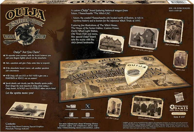 Load image into Gallery viewer, Ouija Salem Edition by Winning Moves Games USA, Spooky and Dark Special City Edition Ouija Board, for 2+ Players Age 8+
