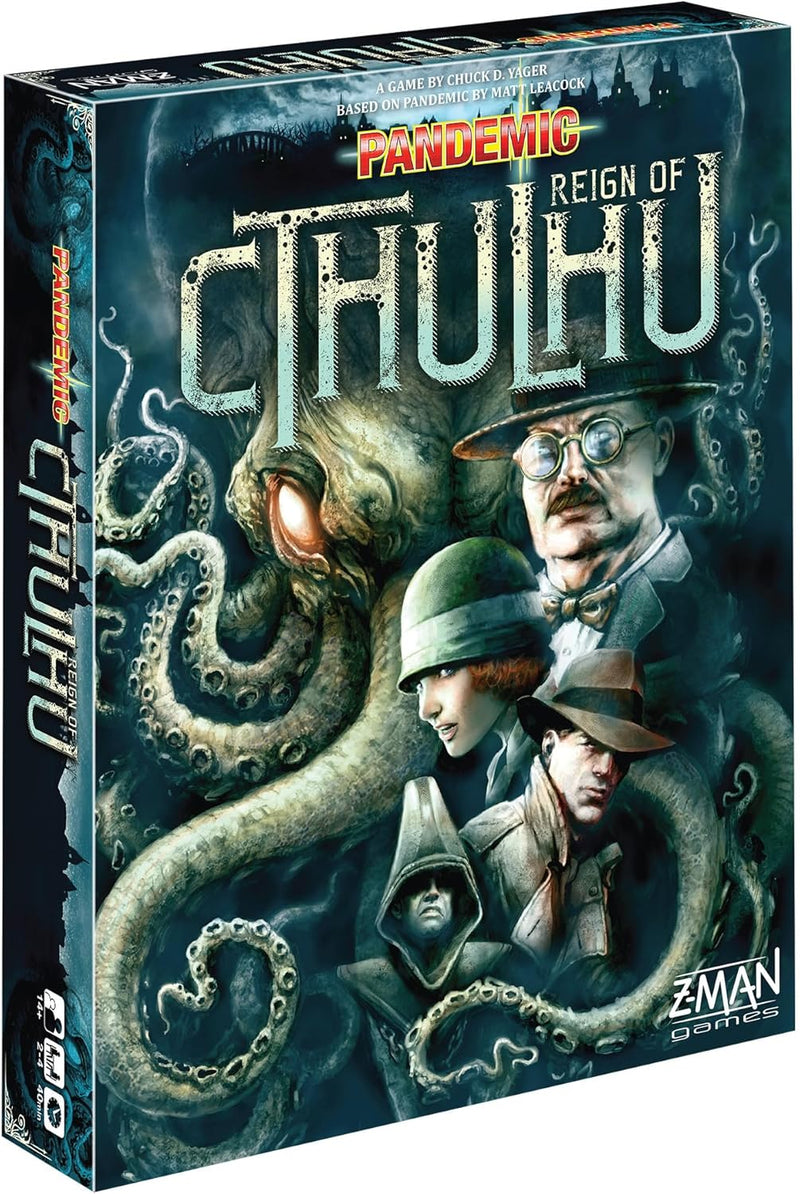 Load image into Gallery viewer, Z-Man Games Pandemic Reign of Cthulhu Board Game for Adults and Family | Cooperative | Ages 14+ | 2 to 4 players | Average Playtime 40 minutes
