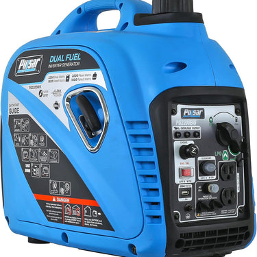 Pulsar 2,200W Portable Dual Fuel Quiet Inverter Generator with USB Outlet & Parallel Capability, CARB Compliant, PG2200BiS
