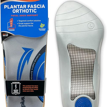 Airplus Plantar Fasciitis Orthotic 3/4 Length Shoe Insole- Foam Shell & Gel Heel - Deep Heel Cup, Full-Foot Arch Support - Soft Cushioning & Stability-APMA Certified-Fits Most Shoes & Boots - Unisex