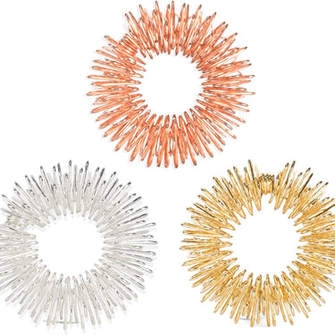 Kikkerland Flexible Sensory Massage Small Acupressure Rings 3 Set