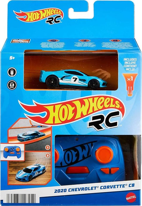 Hot Wheels RC 1:64 Scale C8 Corvette Rechargeable Radio-Controlled Vehicle