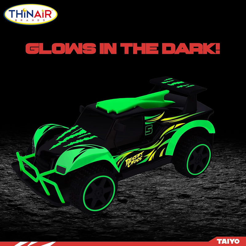 Load image into Gallery viewer, RC Desert Cross - Glow in The Dark Car, 1:18 Scale, High Speed Remote Control Vehicle for Kids and Adults, 2.4GHz Off Road Monster Truck Toy, All Terrain Electric Vehicle Gift, Green Glow
