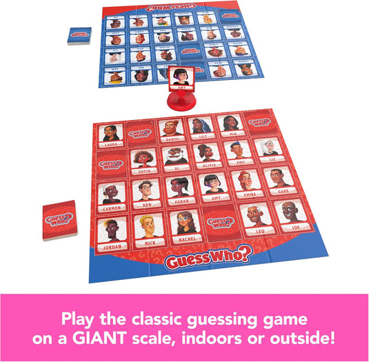 Spin Master Games, Guess Who? Giant Edition, Family Game for Indoor & Outdoor Fun with Big Oversized Board, for Family and Kids, 2-4 Players, Ages 6 & Up