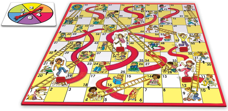 Load image into Gallery viewer, Classic Chutes And Ladders with 1970&#39;s Artwork by Winning Moves Games USA for Children Ages 3 and Up, Preschool Games for 2-4 players (1195)
