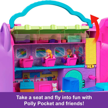 Polly Pocket Kitty Airways Playset With 2 Micro Dolls And Pet