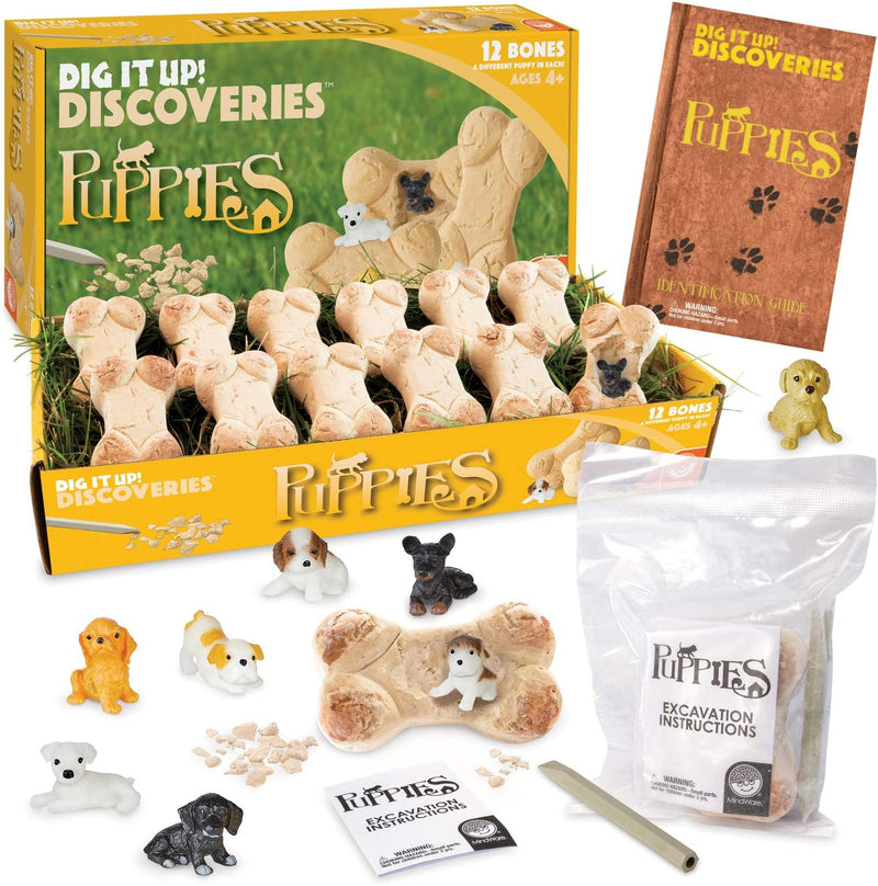Load image into Gallery viewer, MindWare Dig it Up! Puppies Excavation Kit
