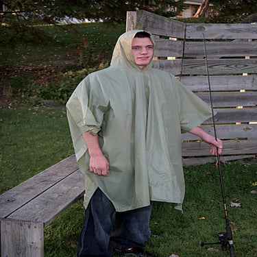 Boulder Creek Green Vinyl Rain Poncho 10 mil