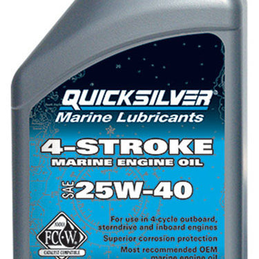 Quicksilver Marine Lubricants 25W-40 4-Cycle Outboard Motor Oil 32 oz 1 pk